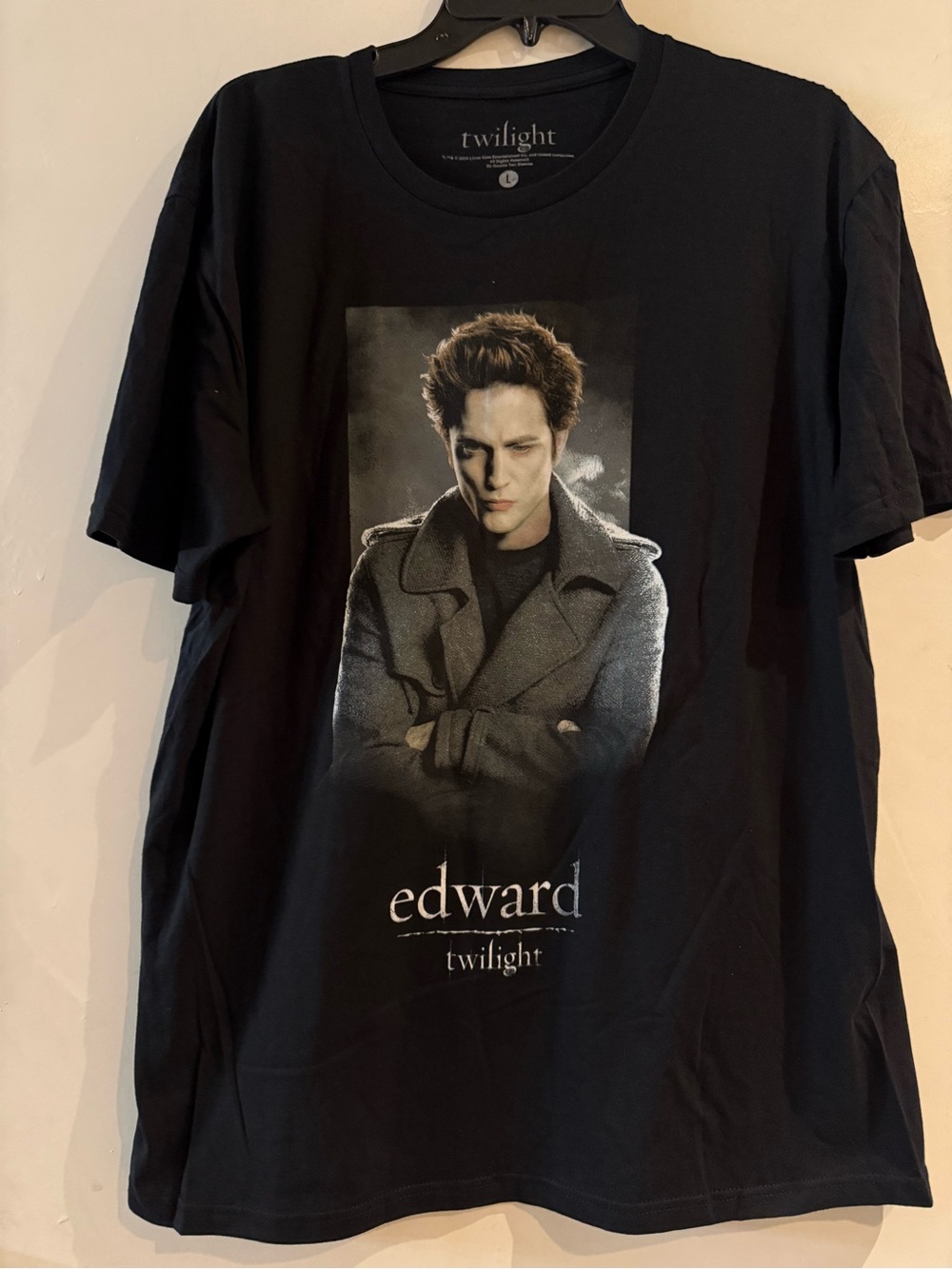 Twilight Edward Black Short Sleeve Graphic T Shirt Size L Vintage